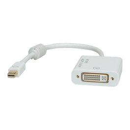 ROLINE Adaptador de vídeo Mini DisplayPort a DVI-D 12.03.3137 Blanco
