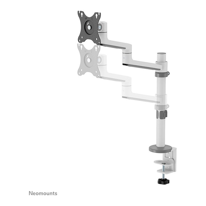 Neomounts DS60-425WH1 Brazo de Monitor de Escritorio Ajustable para Pantallas 17-27" (43.2-68.6 cm), con VESA 100x100, Carga 8 kg, Color Blanco Neomounts DS60-425WH1 Brazo de Monitor de Escritorio Ajustable para Pantallas 17-27" (43.2-68.6 cm), con VESA 100x100, Carga 8 kg, Color Blanco