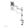 Neomounts DS60-425WH1 Brazo de Monitor de Escritorio Ajustable para Pantallas 17-27" (43.2-68.6 cm), con VESA 100x100, Carga 8 kg, Color Blanco