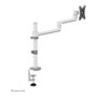Neomounts DS60-425WH1 Brazo de Monitor de Escritorio Ajustable para Pantallas 17-27" (43.2-68.6 cm), con VESA 100x100, Carga 8 kg, Color Blanco