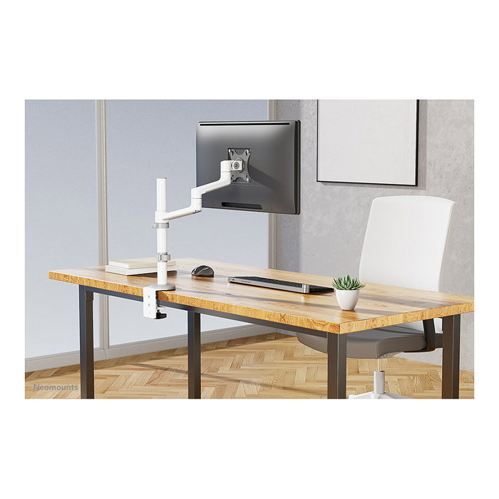 Neomounts DS60-425WH1 Brazo de Monitor de Escritorio Ajustable para Pantallas 17-27" (43.2-68.6 cm), con VESA 100x100, Carga 8 kg, Color Blanco Neomounts DS60-425WH1 Brazo de Monitor de Escritorio Ajustable para Pantallas 17-27" (43.2-68.6 cm), con VESA 100x100, Carga 8 kg, Color Blanco