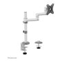 Neomounts DS60-425WH1 Brazo de Monitor de Escritorio Ajustable para Pantallas 17-27" (43.2-68.6 cm), con VESA 100x100, Carga 8 kg, Color Blanco