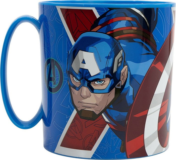 Marvel Taza Vengadores 350 mL CZ11391 - Taza apta para microondas, plástico libre de BPA, licencia oficial.