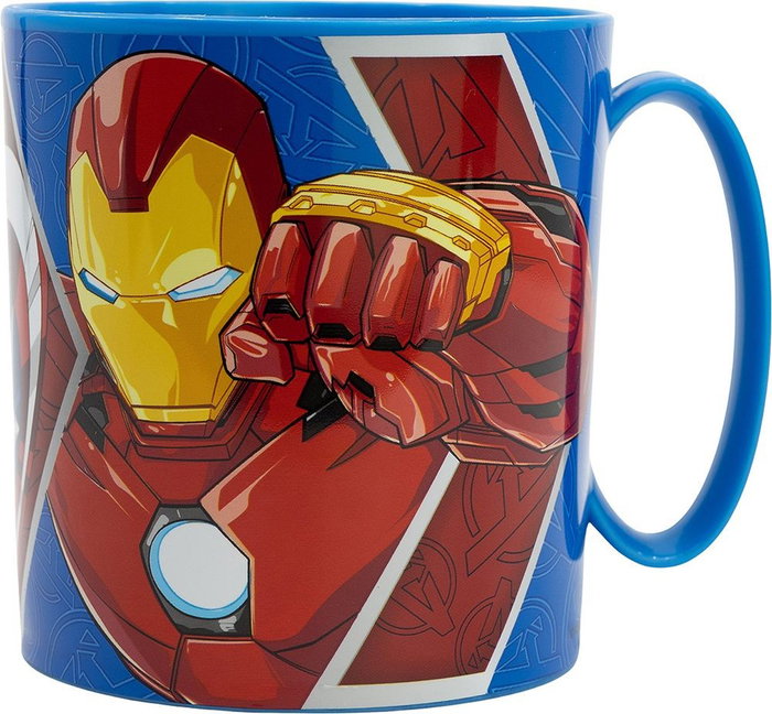 Marvel Taza Vengadores 350 mL CZ11391 - Taza apta para microondas, plástico libre de BPA, licencia oficial.
