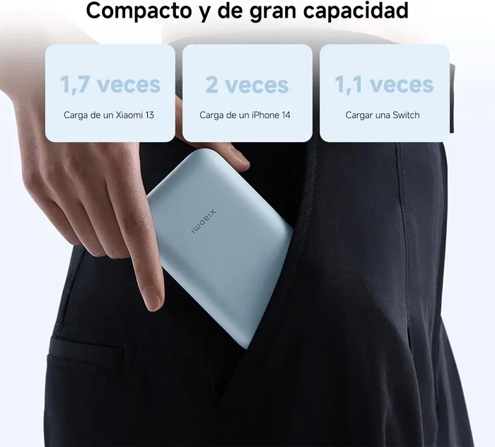 Xiaomi Power Bank 10000 mAh Integrated Cable Azul