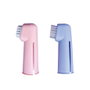 Kit de 2 cepillos dentales dedal con nylon y goma