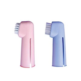 Kit de 2 cepillos dentales dedal con nylon y goma