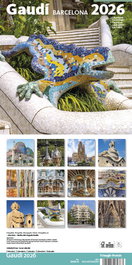 TRIANGLE POSTALS Calendario de Pared 2026 Gaudí-2 A (Drac) 16x16 cm