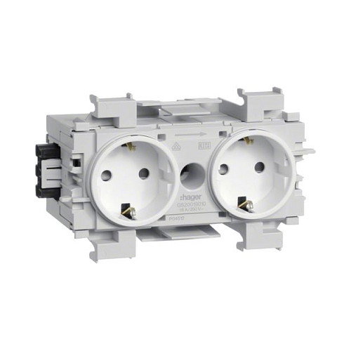 Hager GS20019016 Toma de corriente de 2 polos blanca Hager GS20019016 Toma de corriente de 2 polos blanca