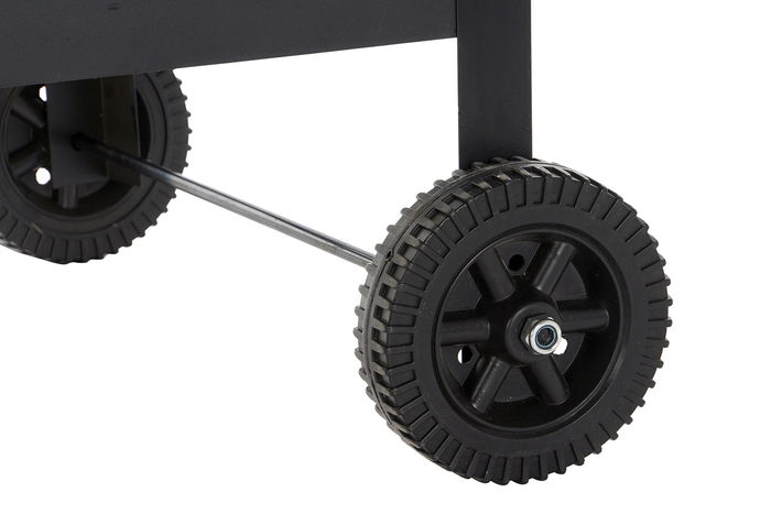 Barbacoa de Carbón con Ruedas DKD Home Decor Negro Natural Metal Acero 113 x 51 x 97 cm (113 x 51 x 97 cm)