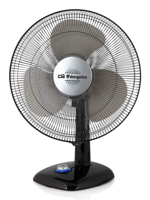 Orbegozo TF0124 Ventilador de Sobremesa 20 cm, Negro y Plata, 25W, 3 Aspas, 2 Velocidades, Oscilación 90°, Con Rejilla y Asa Orbegozo TF0124 Ventilador de Sobremesa 20 cm, Negro y Plata, 25W, 3 Aspas, 2 Velocidades, Oscilación 90°, Con Rejilla y Asa