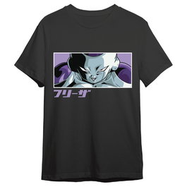 TOEI ANIMATION Camiseta Dragon Ball Super Adulto - Estampado Frieza Eyes - 100% Algodón 165 gr - Talla L
