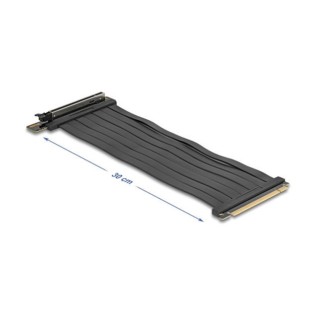 DeLOCK 81593 Riser Karte PCIe 5.0 x16 Stecker zu x16 Slot con Cable 30 cm - Negro para PC
