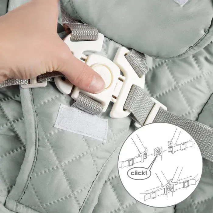 Roba Trona convertible 2 en 1 ROB4005317329192 - Incluye hamaca reclinable Roba Style verde esmerilado - Madera natural