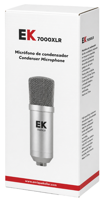 Ek 7000XLR Micrófono de Condensador Cardioide Ek 7000XLR Micrófono de Condensador Cardioide