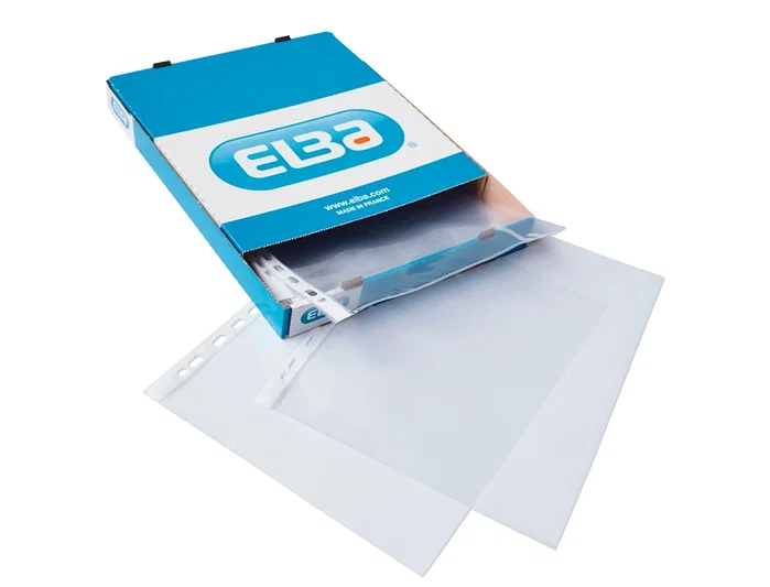 Elba Funda Multitaladro Standard A4 Cristal 70 Micras Caja de 100 Unidades
