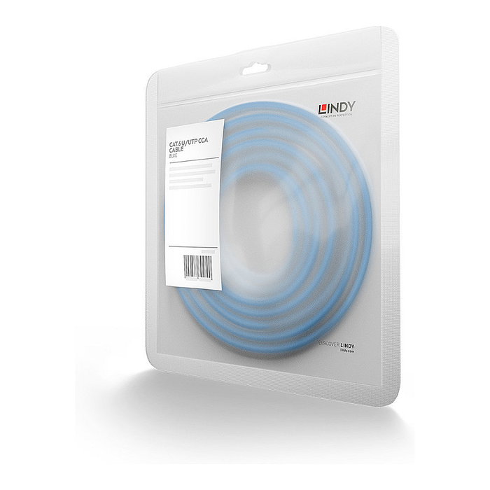 LINDY Patchkabel Cat6 U/UTP 0.30 m Azul, Categoría 6, UTP, RJ-45, 0.3 m, Conectores Dorados, 250 MHz, RoHS, Referencia 48170