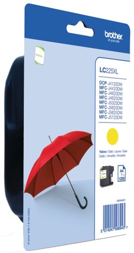 Brother Cartucho de Tinta LC225XLYBP Amarillo Alta Capacidad
