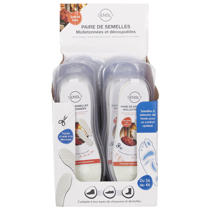 Sensly Plantillas para Pie Invierno Calientes Tallas 36-46