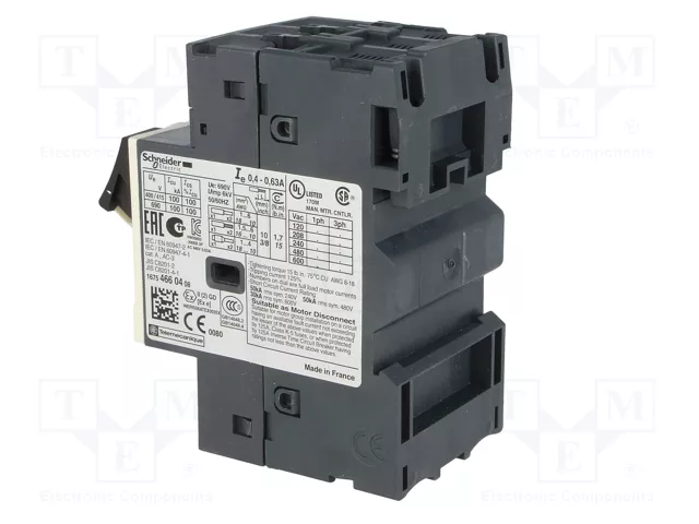 SCHNEIDER ELECTRIC GV2ME04 Interruptor motorizado 0,12/0,18kW 230÷690VAC