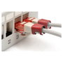 Digitus Pinzas de color para cables de conexión RJ45, Rojo, 100 piezas