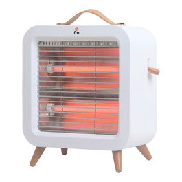 Fm Calefacción Estufa de cuarzo EV-400 400W Blanco