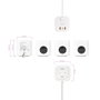 Nanocable Regleta Cubo con 3 Enchufes y 3 USB (2 USB-A + 1 USB-C), GaN, Blanco