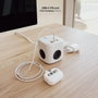 Nanocable Regleta Cubo con 3 Enchufes y 3 USB (2 USB-A + 1 USB-C), GaN, Blanco