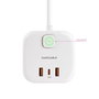 Nanocable Regleta Cubo con 3 Enchufes y 3 USB (2 USB-A + 1 USB-C), GaN, Blanco