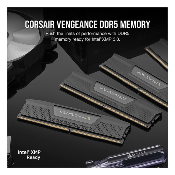 Corsair Memoria RAM Vengeance 64GB (2x32GB) DDR5 5600MHz CL40 para PC/Servidor con Disipador Negro Retail