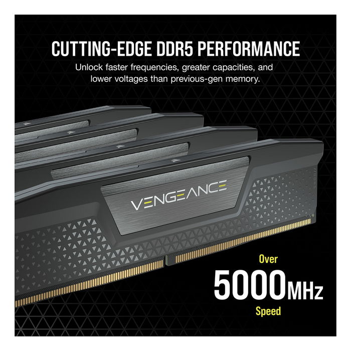 Corsair Memoria RAM Vengeance 64GB (2x32GB) DDR5 5600MHz CL40 para PC/Servidor con Disipador Negro Retail