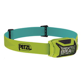 Petzl ACTIK Linterna Frontal LED Amarilla, 450 Lúmenes Máx, 3 Modos, IPX4, Incluye Pilas