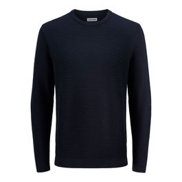 Sudadera sin Capucha Hombre Jack & Jones Jjotto Knit Crew Neck Sky Azul marino XS