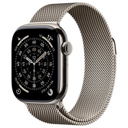 Apple S11 Watch Titan Natur Cellular 42mm con Correa Milanesa Titanio