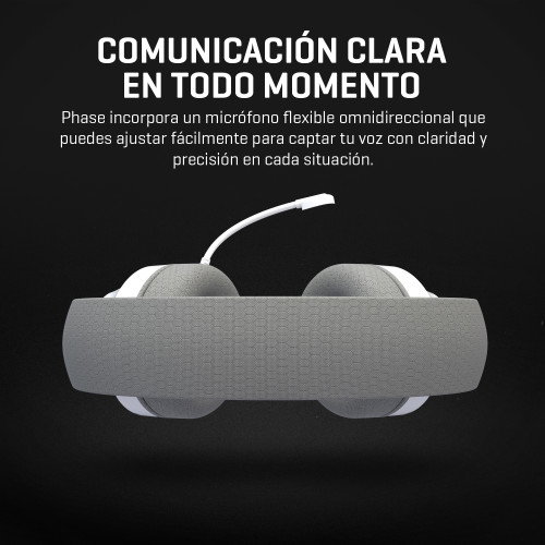 Krom Phase Auriculares Gaming Inalámbricos con Micrófono, Blanco Krom Phase Auriculares Gaming Inalámbricos con Micrófono, Blanco