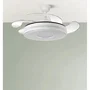 Fabrilamp Ventilador de Techo Serie DANI Blanco con Motor DC y Luz LED