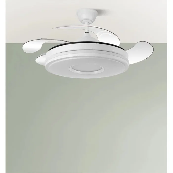 Fabrilamp Ventilador de Techo Serie DANI Blanco con Motor DC y Luz LED Fabrilamp Ventilador de Techo Serie DANI Blanco con Motor DC y Luz LED