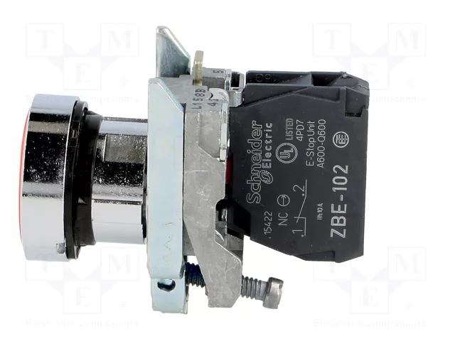 SCHNEIDER ELECTRIC Interruptor de presión Harmony XB4 Rojo NC 22mm SCHNEIDER ELECTRIC Interruptor de presión Harmony XB4 Rojo NC 22mm
