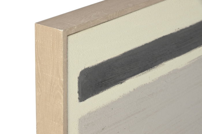 DKD Home Decor Cuadro Abstracto Marron Negro Lienzo PS 102 x 102 x 4.5 cm (2 Unidades)