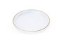 Hermia Loren6p Juego de Platos para Postres de Vidrio Transparente con Acentos Dorados para 6 Unidades 16 cm
