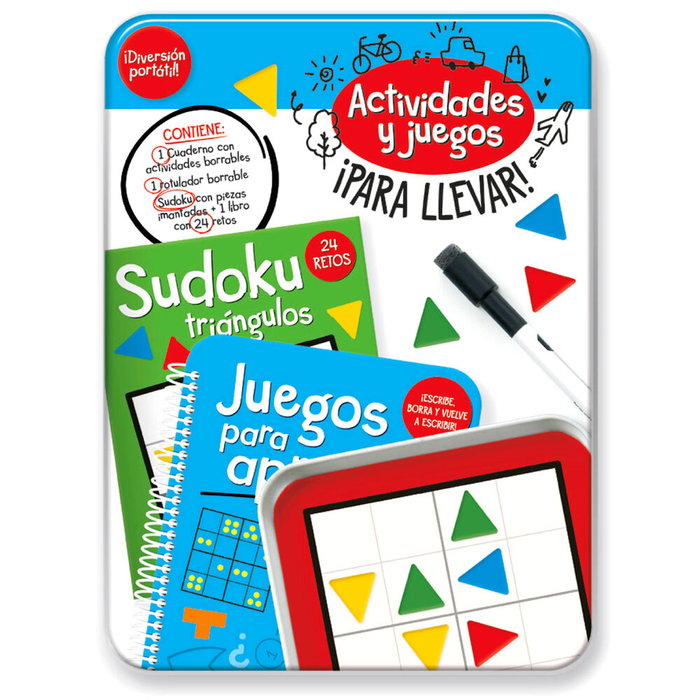 PLAYTIME Kit Actividades Portátil Retos de Ingenio Español 3-8 Años