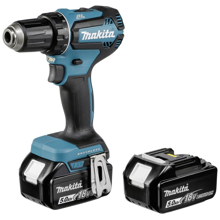 Makita DDF485RTJ Atornillador a batería con 2 baterías de 5.0 Ah Makita DDF485RTJ Atornillador a batería con 2 baterías de 5.0 Ah