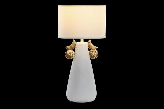 DKD Home Decor Lámpara de Sobremesa de Cerámica, Pack de 2, Surtido Blanco o Beige DKD Home Decor Lámpara de Sobremesa de Cerámica, Pack de 2, Surtido Blanco o Beige