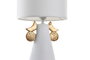 DKD Home Decor Lámpara de Sobremesa de Cerámica, Pack de 2, Surtido Blanco o Beige