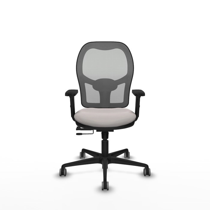 PIQUERAS Y CRESPO Silla de oficina Jorquera con mecanismo Sincro/Traslack Blanco y Gris