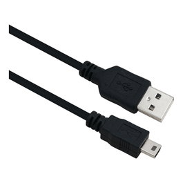 Helos Cable USB 2.0 A Mini-USB B de 3 m, Negro