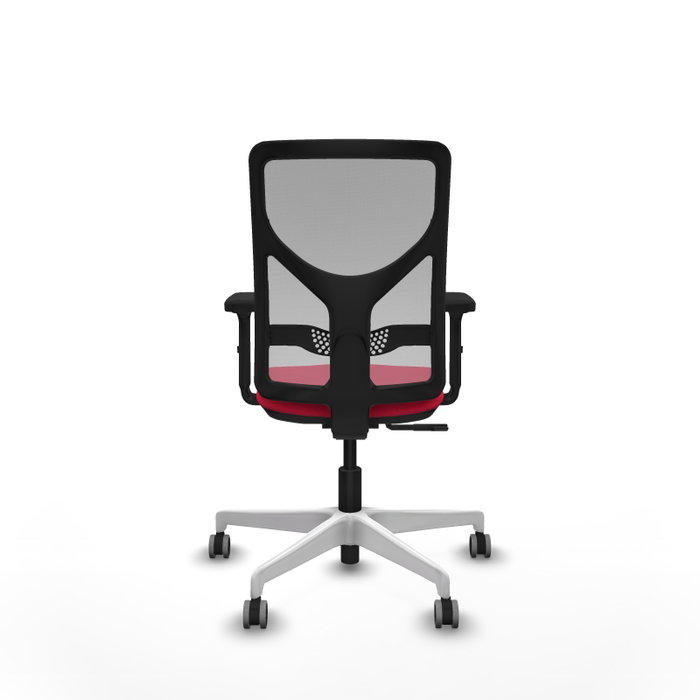 PIQUERAS Y CRESPO Silla de oficina Motilla con mecanismo Sincro, Rojo y Gris