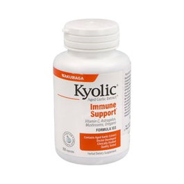 Kyolic Formula 103 Inmune 100 Cápsulas - Complemento para el Sistema Inmune con Vitamina C y Hongos