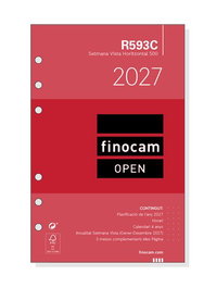 FINOCAM Recambio de Agenda Anual 2027 Catalán R593C Open 500 117x181