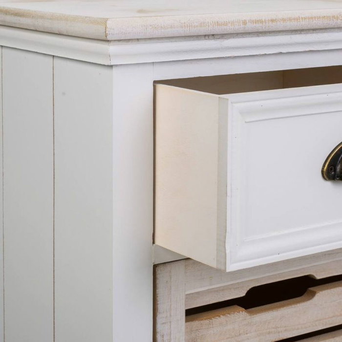 Cajonera Alexandra House Living Blanco Marrón Madera de Paulonia Madera MDF 30 x 68 x 40 cm Cajonera Alexandra House Living Blanco Marrón Madera de Paulonia Madera MDF 30 x 68 x 40 cm